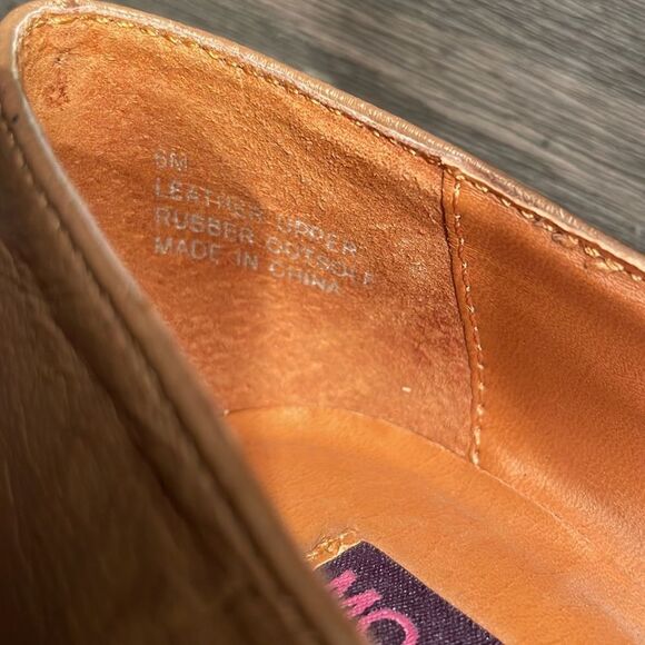 Mojo Moxy Sophia Camel Leather Pumps 6 - Picture 10 of 15